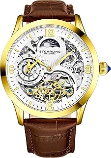 Montre automatique stoss original pour homme, cadran squelette, double fuseau horaire, lune au soleil am/pm, bracelet en cuir, classe 571, bracelet. DIAYTAR COTE D'IVOIRE, la boutique en ligne la plus populaire de Côte d'Ivoire, offre une sélection incroyable de plus de 300000 produits. Elle vous permet de magasiner en toute confiance, avec des descriptions détaillées des produits, des avis de clients et des options de paiement variées. L'équipe de DIAYTAR COTE D'IVOIRE est dédiée à offrir un service client exceptionnel.