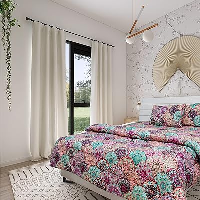 Couette une pièce double taille doux confort - bordeaux - taille 220x240 cm