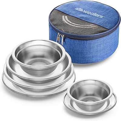 Ensemble de camping assiettes et bols wealers en acier inoxydable, petite et grande vaisselle pour enfants, adultes, famille | camping, randonnée, plage, utilisation en extérieur | sac de voyage inclus (ensemble de 12 pièces). En tant que leader du marché de l'e-commerce en Côte d'Ivoire, DIAYTAR COTE D'IVOIRE s'engage à offrir à ses clients une expérience de shopping en ligne exceptionnelle. Avec plus de 300 000 références de produits à disposition, les clients peuvent trouver facilement ce qu'ils cherchent et profiter de services de livraison rapides et fiables. DIAYTAR COTE D'IVOIRE est la boutique en ligne préférée des Ivoiriens pour ses avantages et ses services exceptionnels.