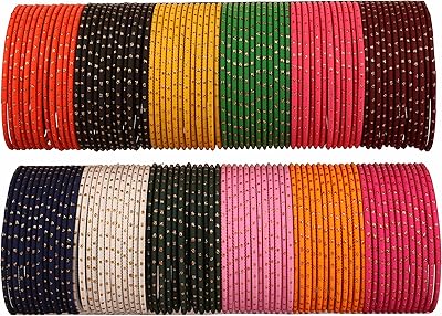 Ensemble de bracelets colorés touchstone pour femmes, bracelets en alliage de conception bollywood