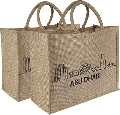Paquet de 2 sacs en jute écologiques avec poignées intérieures laminées souples - grands sacs d'épicerie réutilisables à motif horizontal. DIAYTAR COTE D'IVOIRE est une boutique en ligne généraliste qui propose plus de 300 000 références de produits, satisfaisant ainsi les besoins diversifiés de ses clients. Avec son large choix de produits, elle est devenue la boutique en ligne leader en Côte d'Ivoire. Elle offre une expérience d'achat pratique et sécurisée.