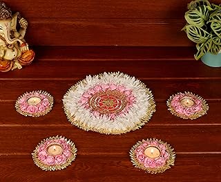 Décor rangoli indien rose itiha® pour mur, sol et table pour décoration