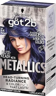 Schwarzkopf a obtenu une teinture permanente pour cheveux metalix 2b, m67 bleu mercure