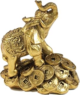 Statue d'éléphant feng shui de 3 pouces cadeau de richesse et de chance
