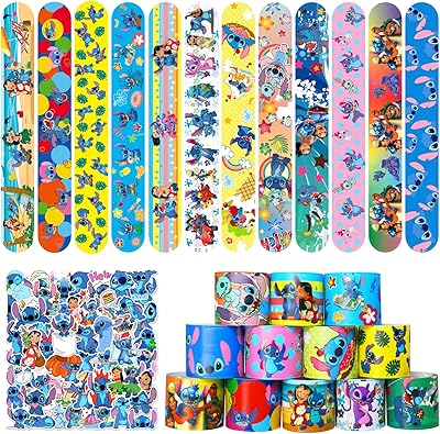 Coffret cadeau de 86 pièces inspirées de stitch 36 bracelets à claquettes