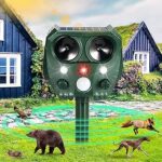 Répulsif solaire à ultrasons pour animaux, répulsif pour animaux d'extérieur avec détecteur