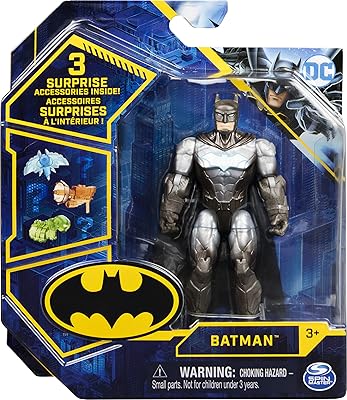 Poupée dc batman 2021 (armure argentée avec symbole de chauve-souris blanche) figurine à