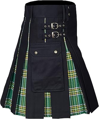 Cloud kt-\"kilt pour hommes, couvertures, hybride denim 100 % coton, tartan traditionnel moderne