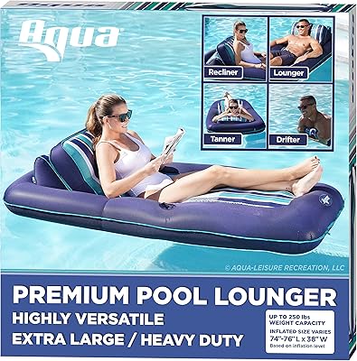 Flotteur de piscine convertible aqua premium - extra large - flotteur de piscine gonflable robuste pour adultes avec porte-gobelet - rayure bleu marine/vert/blanc. DIAYTAR COTE D'IVOIRE est une boutique en ligne généraliste qui propose plus de 300000 références de produits divers, faisant d'elle le leader du marché en Côte d'Ivoire. Elle offre une grande variété de produits pour répondre aux besoins de tous les clients. Avec une expérience de qualité, les clients peuvent naviguer facilement sur le site pour trouver leurs produits préférés.