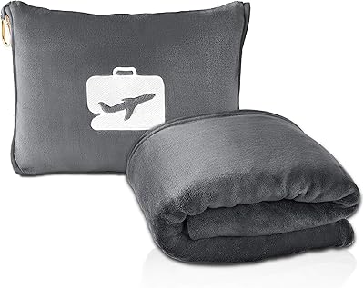 Couverture et oreiller de voyage eversnog - couverture d'avion douce de luxe 2