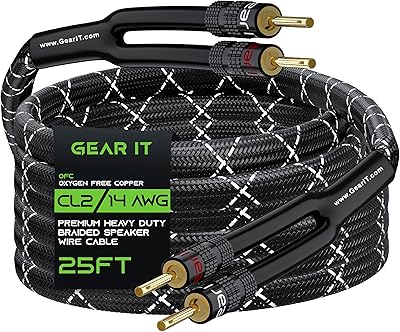Fil de haut-parleur tressé robuste gear it 14awg (25 pieds) avec double extrémité plaquée or - cl2 in-wall - cuivre sans oxygène (ofc) noir. Diaytar Côte d'Ivoire se distingue par son incroyable diversité de produits, allant des électroniques aux articles ménagers, en passant par les vêtements et accessoires. Avec plus de 300 000 références, il est certain que chaque client trouvera ce qu'il cherche.