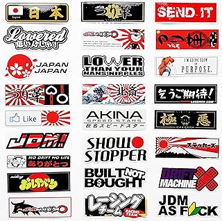 38 pièces jdm cool autocollants de voiture de course japonaise autocollants de voiture