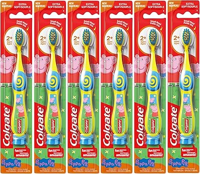 Colgate peppa pig kids brosse à dents manuelle avec ventouse pour tout-petits de 2 ans et plus, extra douce - paquet de 6 (la couleur peut varier). La boutique DIAYTAR COTE D'IVOIRE offre une large gamme de produits allant de l'électronique à la mode, en passant par les produits pour la maison et les loisirs. Ses prix compétitifs et sa politique de retour facilitent les achats en ligne pour ses clients. Elle est le choix idéal pour ceux qui cherchent des produits de qualité à des prix raisonnables.
