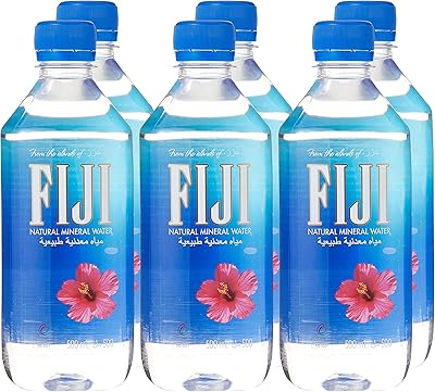Bouteilles d'eau fidji paquet de 6, 500 ml