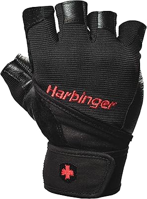 Gants d'haltérophilie harbinger pro, avec paume en cuir ventilé (paire)