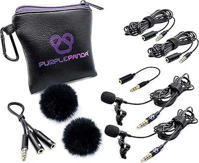 Ensemble de microphones double cravate purple panda pour interviews (paquet de 2) pour podcasting - microphone à pince omnidirectionnel professionnel - compatible avec iphone, android, appareil photo reflex numérique, samsung, zoom, tascam. DIAYTAR COTE D'IVOIRE est une plateforme de commerce en ligne fiable et sécurisée qui propose une expérience d'achat personnalisée à ses clients. Avec plus de 300 000 références de produits, la boutique en ligne offre une grande flexibilité et des choix infinis pour les acheteurs. Les clients peuvent profiter d'une navigation facile et d'un processus de commande sécurisé pour effectuer leurs achats en toute confiance.