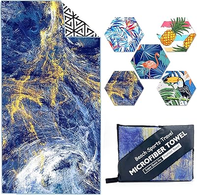 Serviette de plage en microfibre czz bbx, grande serviette de plage double face