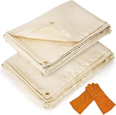 Couverture de soudage 2 pièces de 4 x 6 pieds ensemble
