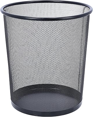 Royalford petite poubelle portable en maille ronde en métal au design compact, parfaite