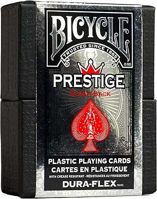 Cartes à jouer en plastique bicycle prestige, les couleurs peuvent varier, noir, 4