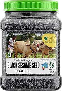Bliss of earth 600 g de graines de sésame noires non décortiquées, kaale til, fraîches et biologiques, entièrement riches en fibres, idéales pour la cuisine et la pâtisserie. DIAYTAR COTE D'IVOIRE est une boutique en ligne généraliste qui propose plus de 300000 références de produits, faisant d'elle l'un des leaders du marché ivoirien. La boutique offre une large gamme de produits pour répondre aux besoins de ses clients. Elle est réputée pour sa qualité de service et sa rapidité de livraison.