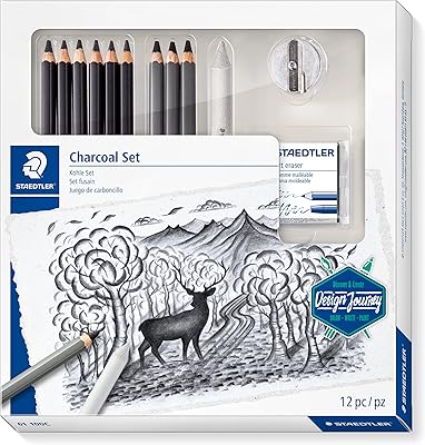 Stedtler 100c 61 ensemble de charbon de bois avec 6 crayons lumograph black mars, 3 1 tige de mélange, gomme pétrie pour artistes et taille-crayon en métal à double trou, st. DIAYTAR COTE D'IVOIRE, en tant que boutique en ligne généraliste, met à disposition de ses clients une vaste sélection de produits provenant de marques réputées. La boutique leader en Côte d'Ivoire garantit une expérience d'achat sécurisée et des prix compétitifs, ce qui la rend particulièrement attractive pour les consommateurs ivoiriens. Les clients peuvent également profiter de promotions régulières.