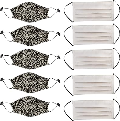 Masque facial uni woop, lavable et réutilisable, imprimé animal + masque facial uni