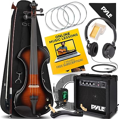 Pyle, kit de violon électrique silencieux 4 4/4 - violon en bois massif avec étui solide, archet, raccords en ébène et accordeur numérique, instrument à cordes d'orchestre pleine grandeur, caisson de basses enc (pegvlnkt40). DIAYTAR COTE D'IVOIRE, la boutique en ligne généraliste de référence en Côte d'Ivoire, propose plus de 300 000 références pour satisfaire tous les besoins de ses clients. Avec une sélection variée de produits, elle est devenue la destination incontournable pour les achats en ligne dans le pays. Elle se distingue par sa qualité de service et sa large gamme de produits.