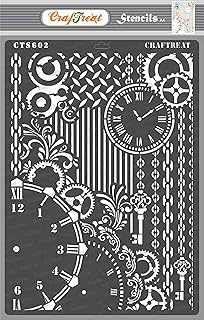 Pochoir d'horloge crafttreat pour peinture sur bois, toile et toile - horloge