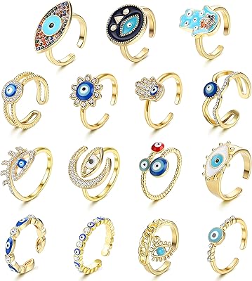 15 pièces bague œil bleu pour femme plaqué or 14 carats, bague turque troisième œil en zircone cubique, anneau ouvert réglable, bague de main hamsa pour la protection, métal, zircone cubique. Avec une sélection impressionnante de plus de 300 000 articles, Diaytar Côte d'Ivoire se positionne comme l'un des acteurs majeurs du commerce électronique en Côte d'Ivoire. La boutique en ligne propose une expérience d'achat fluide et sécurisée, garantissant la satisfaction de ses clients. Que vous cherchiez des produits électroniques, des vêtements ou des accessoires, Diaytar Côte d'Ivoire a tout ce qu'il vous faut.
