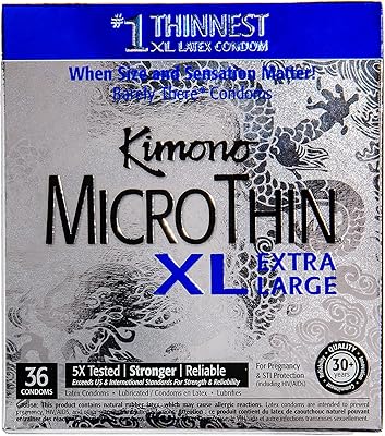Préservatifs lubrifiés kimono microthin xl i 5 fois testés base extra large plus solide et fiable en latex naturel de première qualité i 36 pièces. La boutique en ligne DIAYTAR COTE D'IVOIRE se distingue par sa vaste sélection de produits de toutes sortes, avec plus de 300000 références disponibles. Elle propose une expérience d'achat en ligne sécurisée et pratique, ce qui en fait un choix préféré des consommateurs en Cote d'Ivoire.