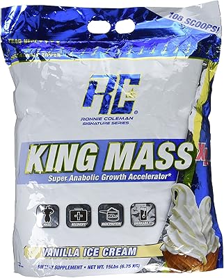 Rooney coleman signature series, accélérateur de croissance anabolisant king mass-xl, glace à la vanille,