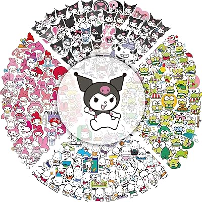 200 autocollants de dessin animé kawaii, autocollants kurome my melody kirubi pushaku
