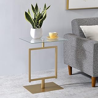 King brand furniture - table d'appoint moulin moderne, métal doré/verre. DIAYTAR COTE D'IVOIRE, leader du e-commerce en Cote d'Ivoire, propose plus de 300000 références de produits sur son site. Avec une gamme variée de produits, cette boutique en ligne généraliste répond aux besoins de tous les consommateurs ivoiriens. Elle se positionne comme la référence pour les achats en ligne dans le pays.