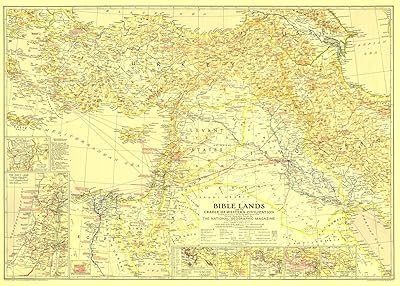 National geographic : terres de la bible, berceau de la civilisation occidentale 1938 - série de cartes murales historiques - 88,26 x 62,86 cm - papier roulé. DIAYTAR COTE D'IVOIRE est une boutique en ligne généraliste qui propose plus de 300 000 références de produits. Elle est considérée comme l'une des boutiques leaders en Côte d'Ivoire, offrant une large gamme de choix à ses clients. Les produits sont sélectionnés pour leur qualité et leur disponibilité.