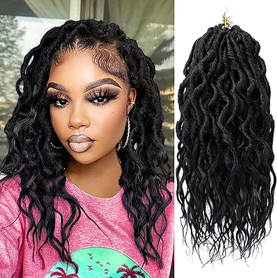 Faux locs crochet hair 12 pouces 6 paquets de cheveux au crochet goddess