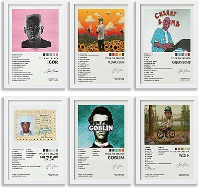 Ensemble d'affiches sisiva tyler the creator de 6 pièces, 8 x 10 pouces, affiches musicales sans cadre, couverture d'album, rappeur, affiche igor. La boutique en ligne Diaytar Côte d'Ivoire garantit la qualité et l'authenticité de ses produits, avec des délais de livraison rapides et des services clients de haute qualité.