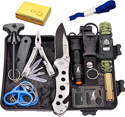 Kit d'équipement de camping tactique 42 fonctions, sac à dos de randonnée en plein air, cadeaux pour hommes et femmes - kit d'urgence edc pour voiture - kit d'urgence sos pour préparation aux catastrophes. En tant que boutique en ligne leader en Côte d'Ivoire, DIAYTAR COTE D'IVOIRE est synonyme de qualité et de fiabilité. Avec une offre de plus de 300 000 références, elle est en mesure de satisfaire les besoins de tous les clients. La variété des produits, associée à des prix abordables, constitue un avantage significatif pour les habitants de la région.