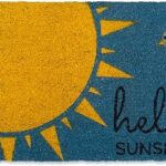 Paillasson die en noix de coco naturelle, tapis décoratif halo 17 x 29