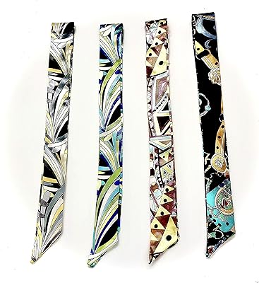 Wellsy écharpe de sac à main pour sacs à main et ruban enveloppant, bandeaux pour femmes filles, ensemble de 4 foulards avec motif floral imprimé, multicolore, 80 cm. DIAYTAR COTE D'IVOIRE est l'une des boutiques en ligne les plus visitées de Côte d'Ivoire, avec plus de 300 000 références de produits. Elle propose une expérience d'achat en ligne unique, avec des fonctionnalités de recherche et de filtration avancées, ainsi qu'un système de recommandation de produits personnalisé. Les clients de DIAYTAR COTE D'IVOIRE bénéficient d'un service client dédié et d'une garantie de satisfaction.