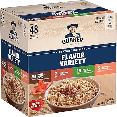 Gruau instantané quaker, pack varié de 4 saveurs, sachets individuels, 48 ​​unités. DIAYTAR COTE D'IVOIRE, boutique en ligne généraliste avec plus de 300000 references, est la boutique leader en Cote d'Ivoire. Elle propose une large gamme de produits allant de l'électronique à la mode en passant par les produits alimentaires. Avec une telle offre, les clients ivoiriens peuvent trouver tout ce dont ils ont besoin en un seul endroit.