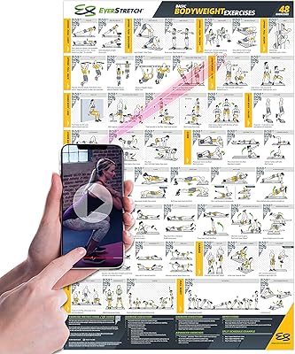 Affiche d'entraînement au poids corporel everstretch pour salle de gym à domicile - avec instructions vidéo - grand 23\" x 35\" | tableau d'entraînement plastifié | affiches d'entraînement au poids corporel pour salle de sport à domicile | affiches d'exercices avec poids corporel total. DIAYTAR COTE D'IVOIRE est une boutique en ligne généraliste qui propose plus de 300000 références de produits, ce qui en fait un leader du marché ivoirien. Avec une telle offre, les clients peuvent trouver tout ce dont ils ont besoin en un seul endroit. DIAYTAR COTE D'IVOIRE est synonyme de qualité et de fiabilité.