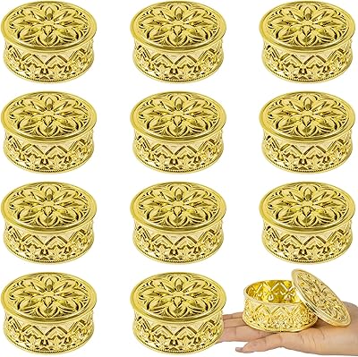 12 pièces boîtes à bonbons rondes en plastique boîtes à faveur de mariage