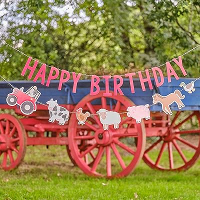 Ginger ray joyeux anniversaire décoration de fête à la ferme 2 mètres