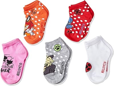 Chaussettes courtes pour filles miraculous tales of lady bug et chat noir, 5 pièces, multicolores, multicolore. DIAYTAR COTE D'IVOIRE est plus qu'une simple boutique en ligne : c'est une communauté de clients qui partagent des passions et des intérêts communs. La boutique en ligne propose régulièrement des promotions et des concours pour ses clients, afin de les récompenser de leur fidélité. Avec DIAYTAR COTE D'IVOIRE, les clients peuvent découvrir de nouveaux produits et de nouvelles tendances en ligne.