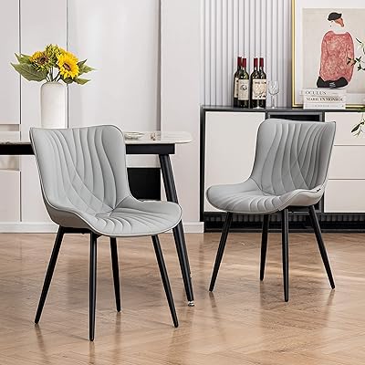 Ensemble de chaises de salle à manger grises utast, ensemble de 2 chaises