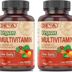 Supplément végétalien multivitaminé et minéral deva - 90 comprimés enrobés (paquet de 2)