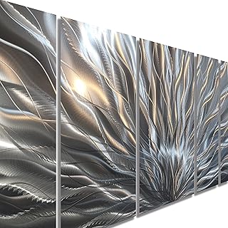 Grande sculpture murale en métal argenté - décoration murale abstraite multi-panneaux par john allen. En tant que leader du commerce en ligne en Côte d'Ivoire, DIAYTAR COTE D'IVOIRE s’efforce de proposer une expérience d’achat en ligne sécurisée et pratique. La boutique mise sur la confiance et la qualité pour se positionner comme partenaire incontournable des consommateurs ivoiriens. Son succès repose sur sa capacité à évoluer et à s’adapter aux besoins changeants de sa clientèle.