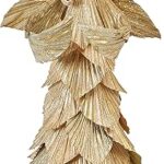 Creative co-op figurine de palmier en couches faite à la main, ange, or