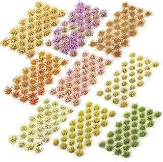 288 pièces de touffes d'herbe statique, groupe de fleurs, groupes de végétation, modèle